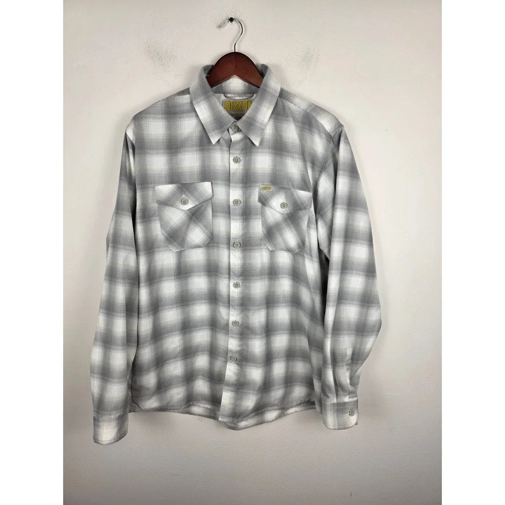 DIXXON Flannel Travis‎ Tritt Set In Stone Button Up Shirt Men's Large Plaid